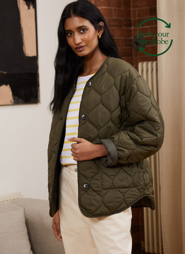 Maybury Recycled Quilted Coat To Rent
